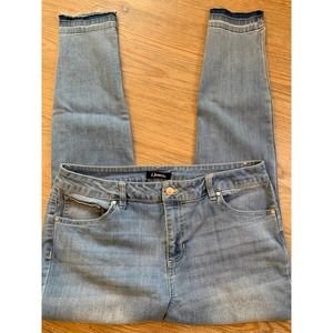 d jeans light wash raw hem recycled 14